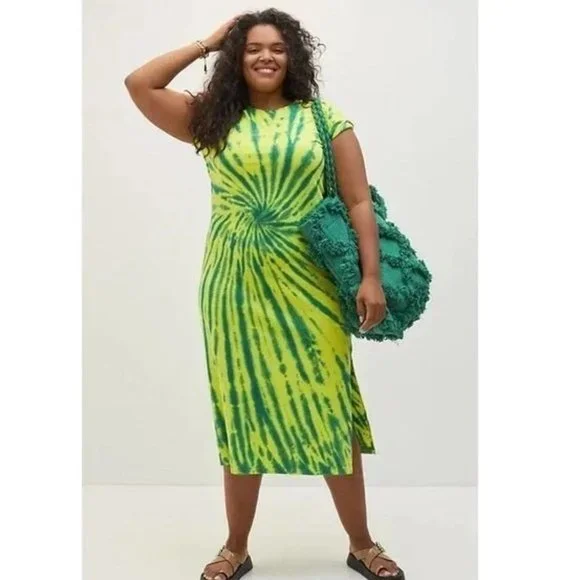 Anthropologie | Dresses | Nwt Anthropologie Daily Practice Tiedye Midi Dress  Lagoon Green Small | Poshmark